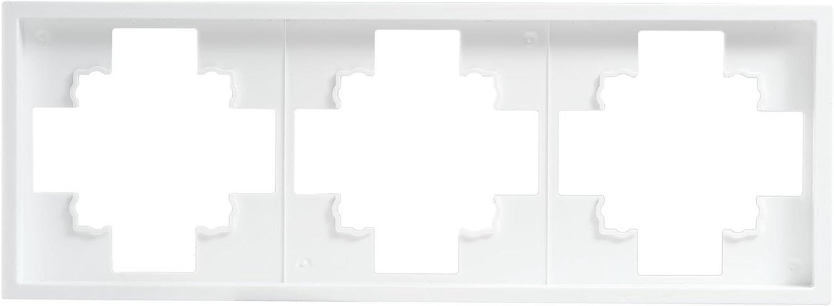 3-voudig frame - Afdekraam schakelaar - Stopcontact afdekken - Extra smalle randen - 225 x 80 mm - Wit mat