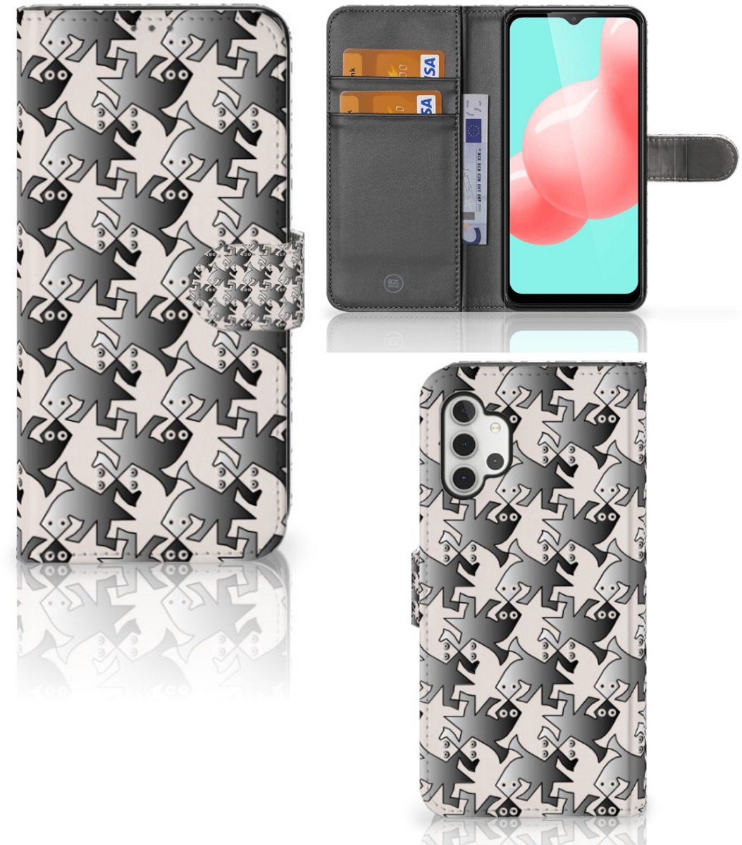 Samsung Galaxy A32 5G Telefoonhoesje met Pasjes Salamander Grey