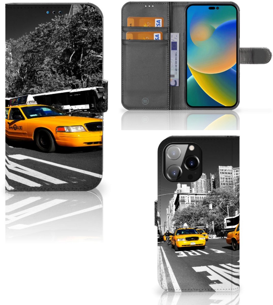 iPhone 14 Pro Max Flip Cover New York Taxi