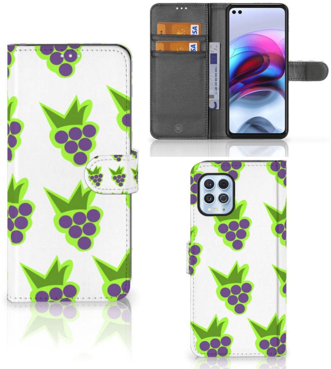 Motorola Moto G100 Book Cover Druiven