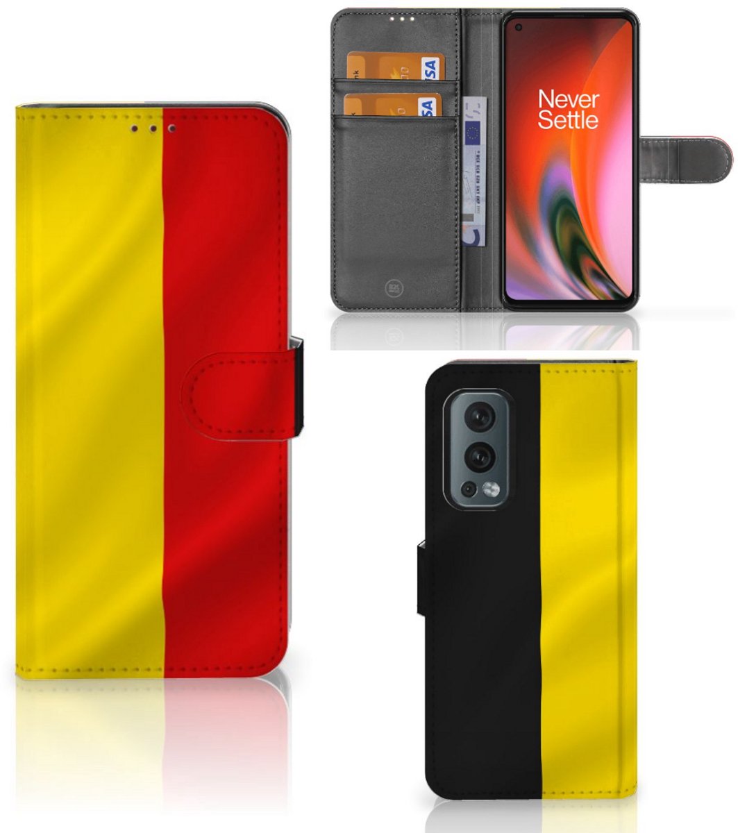 OnePlus Nord 2 5G Bookstyle Case Belgische Vlag