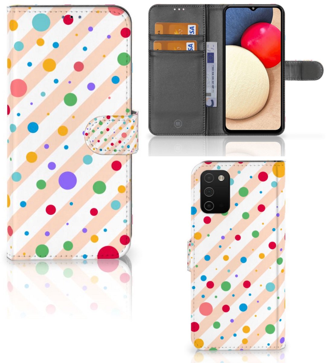 Samsung Galaxy A03s Telefoon Hoesje Dots
