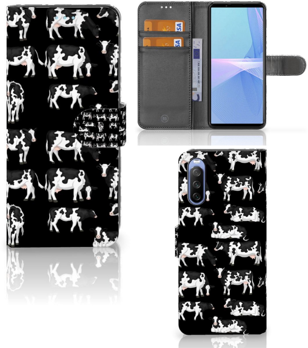 Sony Xperia 10 III Telefoonhoesje met Pasjes Koetjes