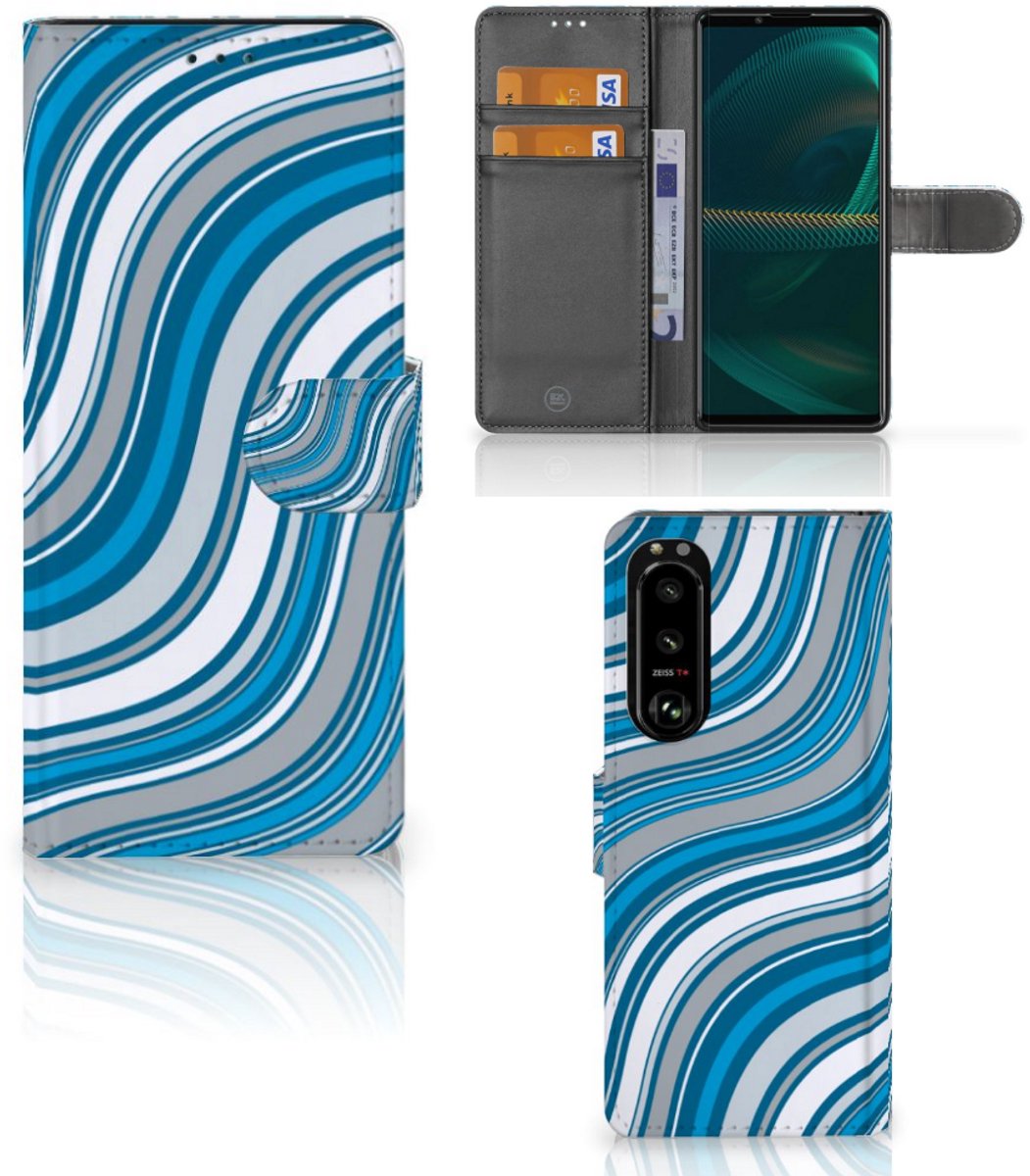 Sony Xperia 5III Telefoon Hoesje Waves Blue