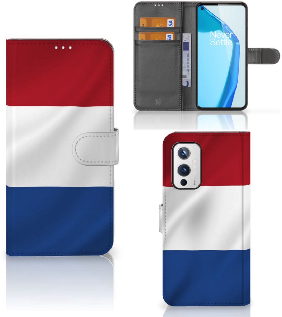 OnePlus 9 Bookstyle Case Nederlandse Vlag