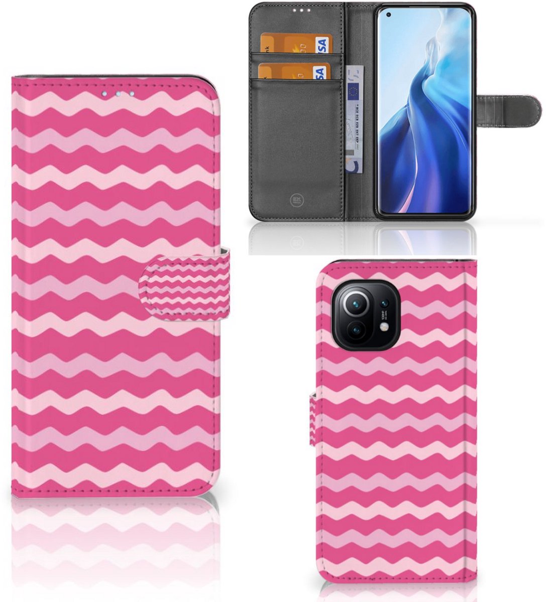 Xiaomi Mi 11 Telefoon Hoesje Waves Pink