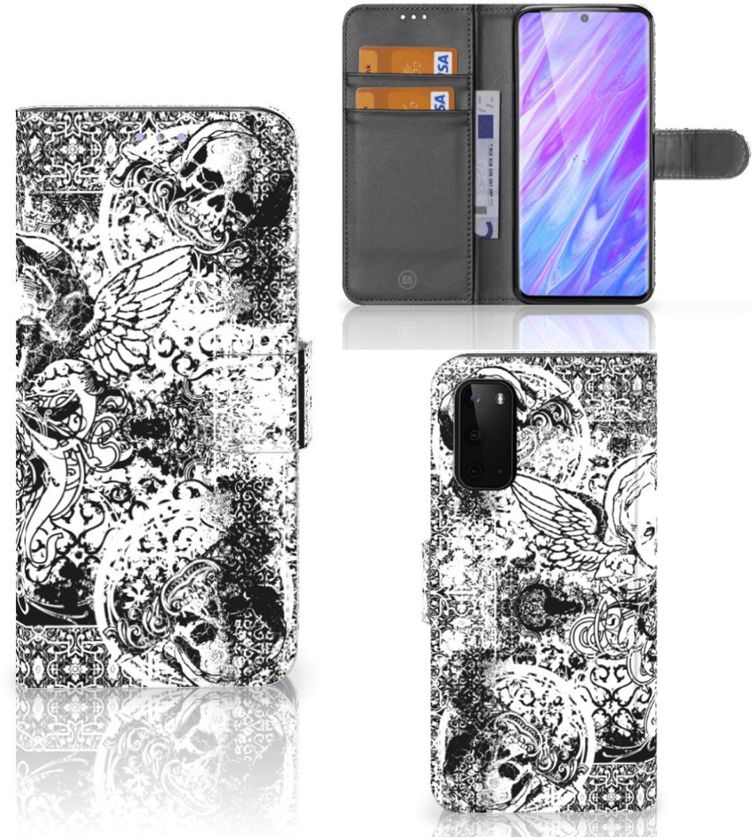 Telefoonhoesje met Naam Samsung Galaxy S20 Skulls Angel