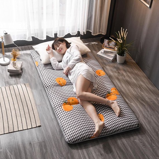 Vloermatras Opvouwbaar - Japanse Futon Tatami - Gastvrij Slapen - Drielaags Vulling - 120x200cm — afbeelding 4