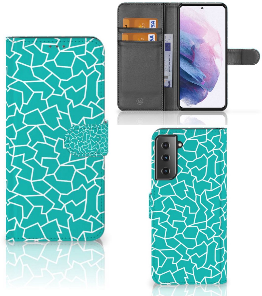 Samsung Galaxy S21 Plus Hoesje Cracks Blue