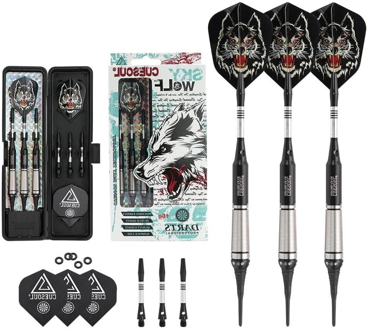 Soft Dartpijlen Set - Dartpijlen Spel - Precisie Werpen - Speciaal Ontworpen Grip - 16 Gram Vaten