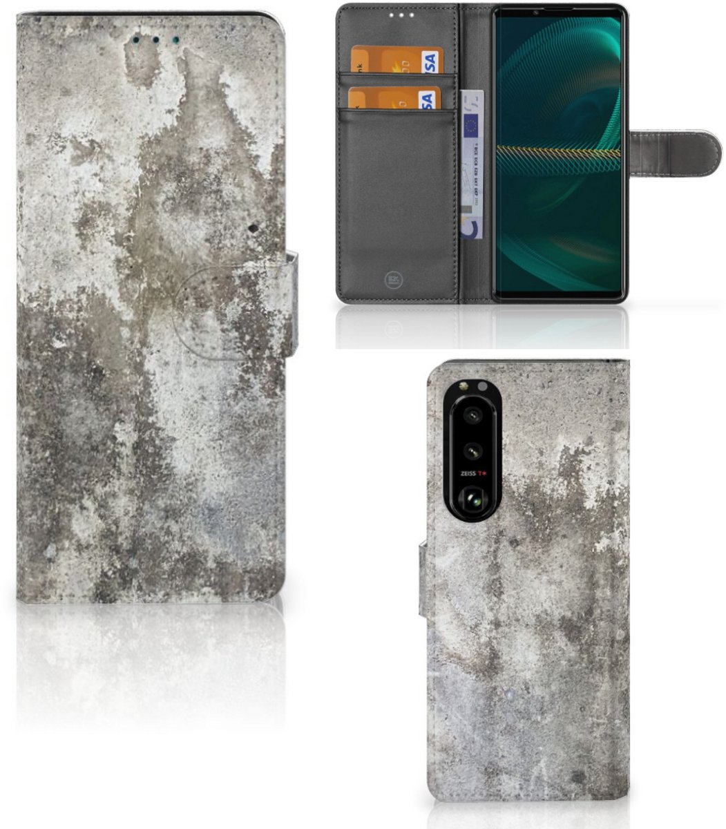 Sony Xperia 5III Bookcase Beton Print
