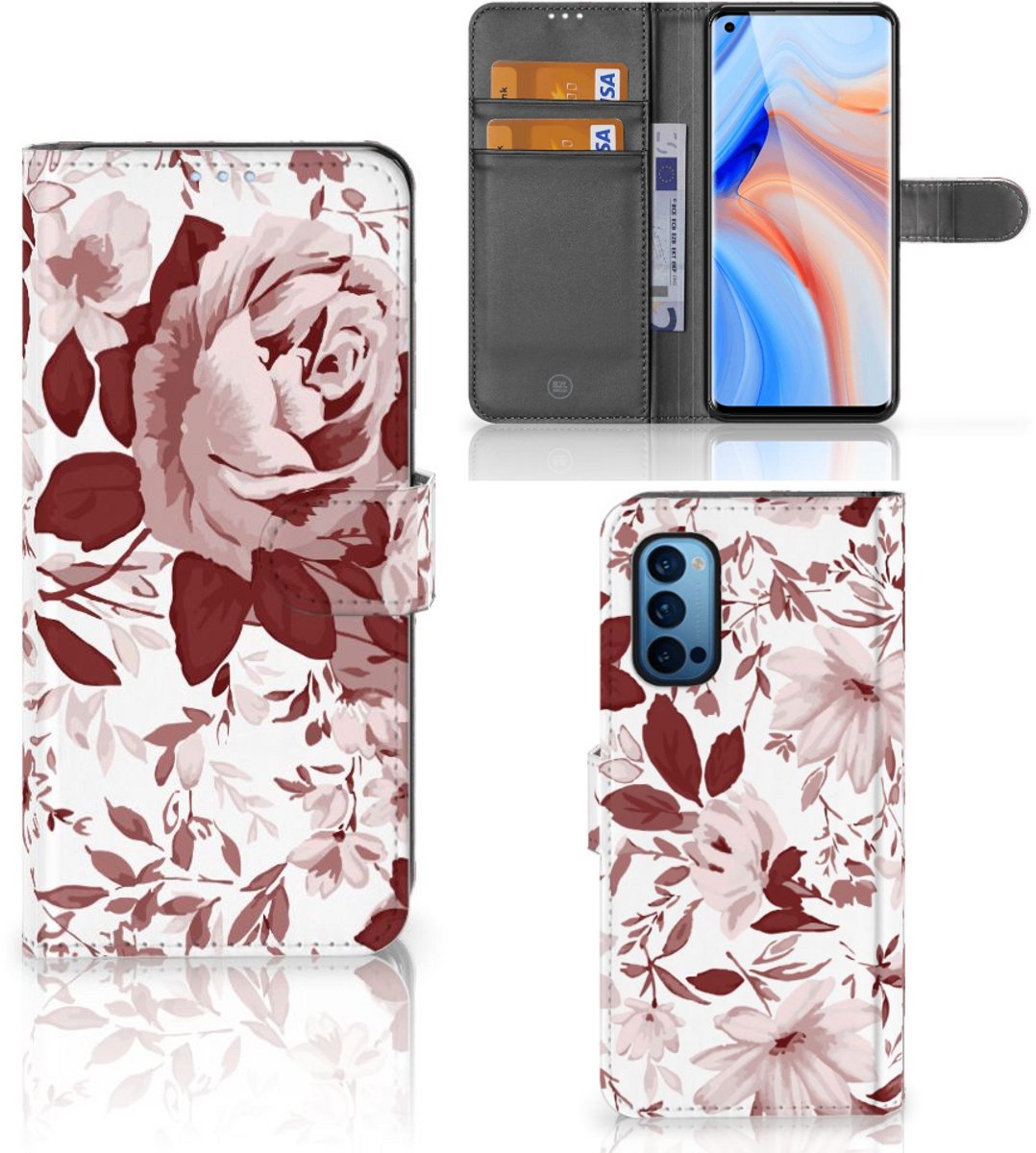 Hoesje OPPO Reno 4 Pro 5G Watercolor Flowers