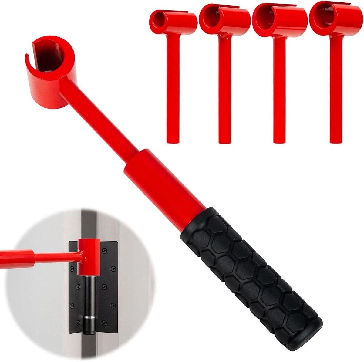 Scharniersleutelset - Deuruitlijning Gereedschap - Deuren en Kasten Afstellen - 4-in-1 Maten - 14-25 mm - Rood