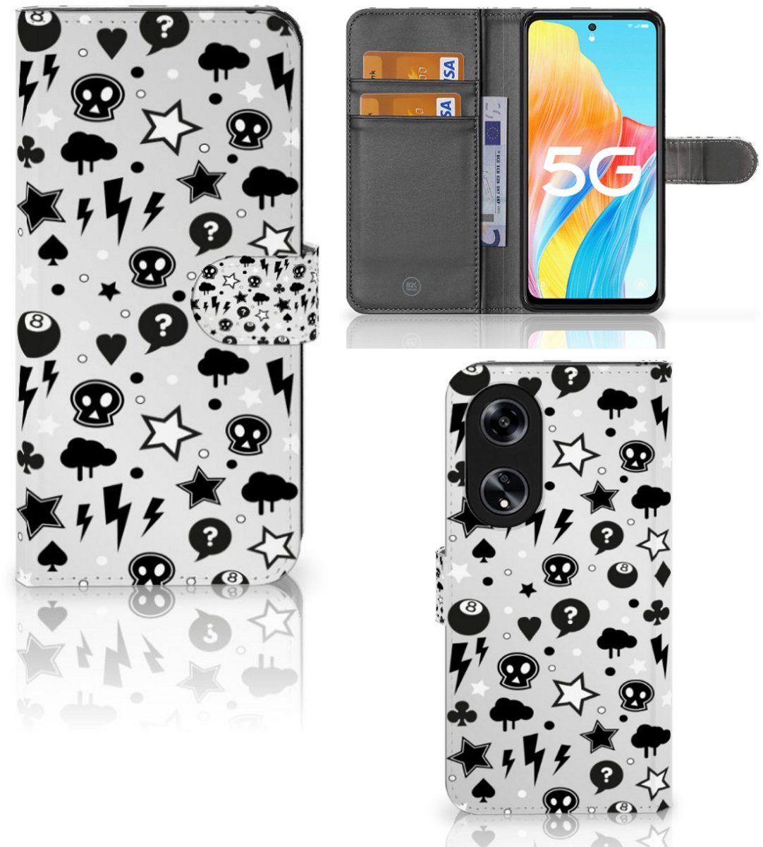 Telefoonhoesje met Naam OPPO Reno8 T 5G Silver Punk