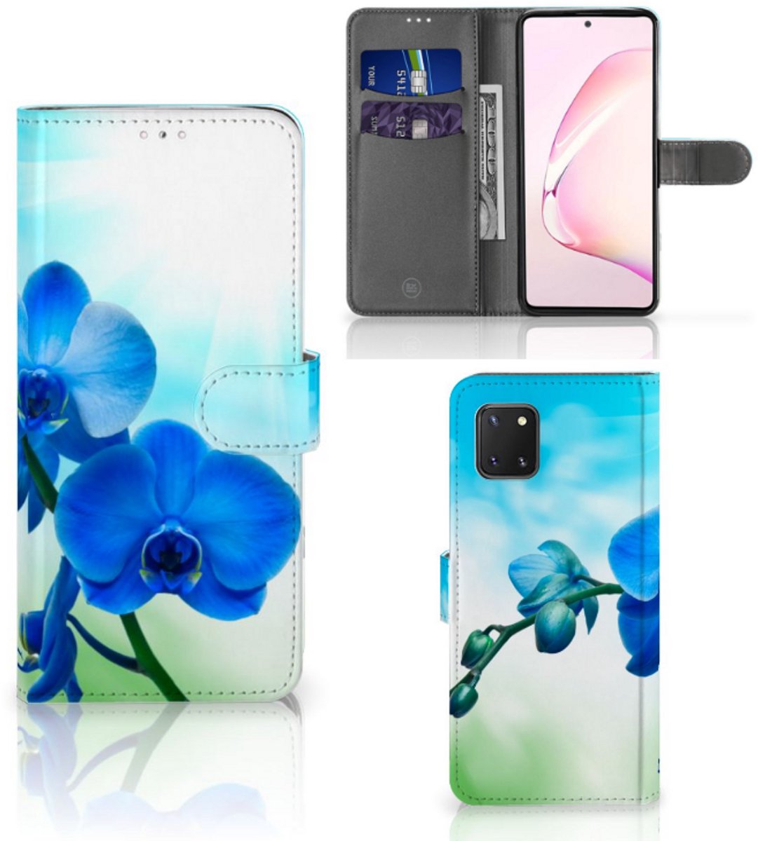 Samsung Note 10 Lite Hoesje Orchidee Blauw - Cadeau voor je Moeder