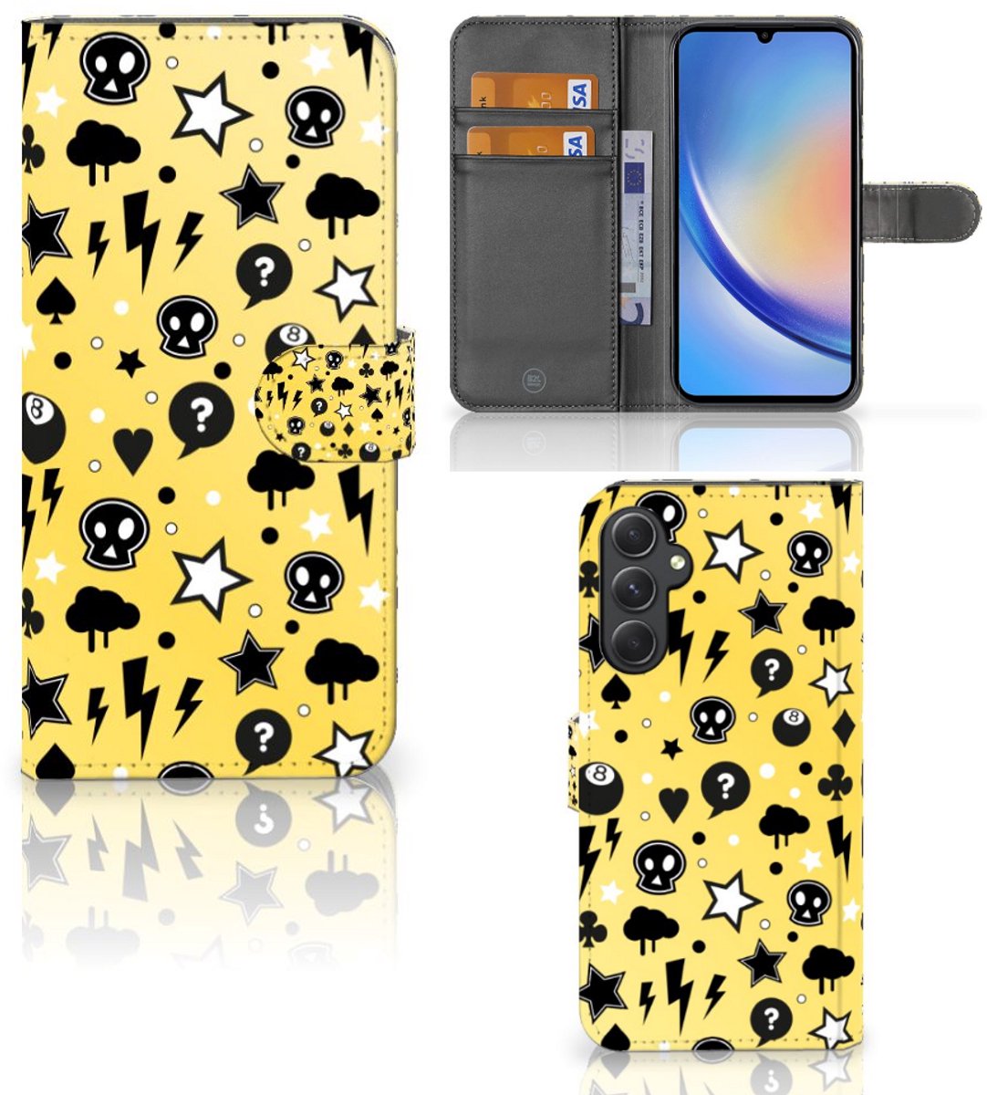 Telefoonhoesje met Naam Samsung Galaxy A24 4G Punk Geel