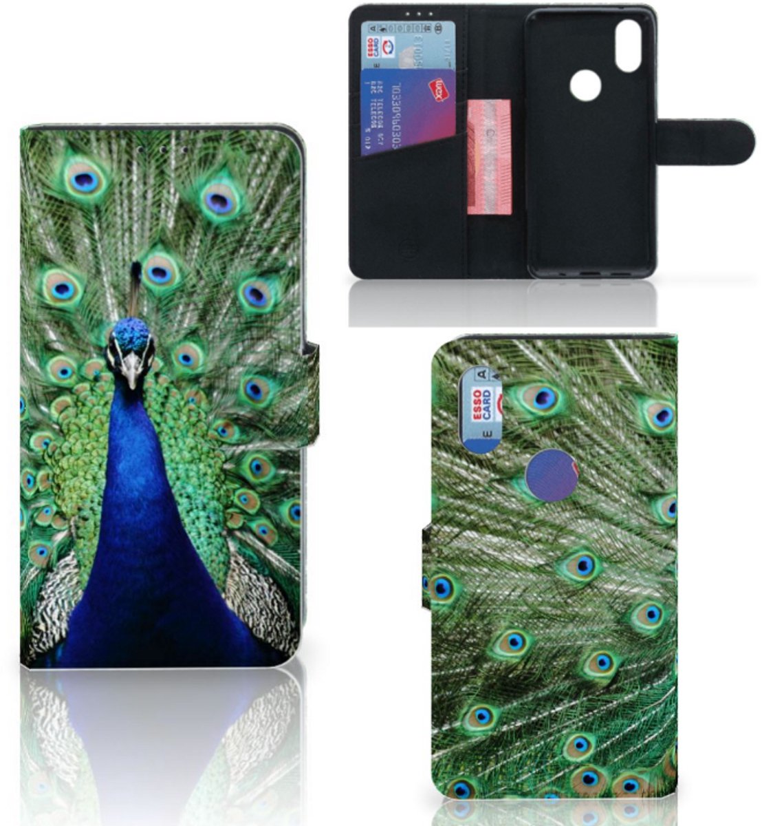 Xiaomi Mi Mix 2s Telefoonhoesje met Pasjes Pauw