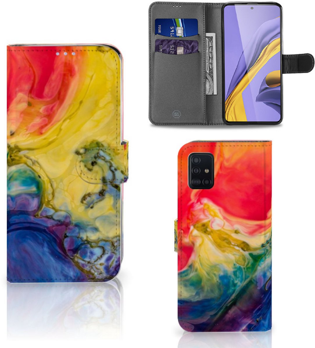 Hoesje Samsung Galaxy A51 Watercolor Dark