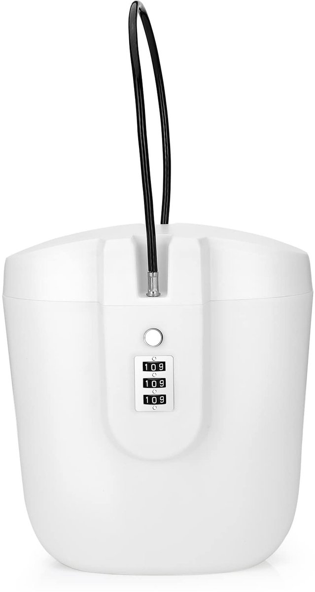 Cosensi - Portable Anti Theft Lock Box - Veiligheidsbox - Wit - Draagbare Veiligheidstas - Perfect voor Strandreizen en Kamperen - Compact en Licht...