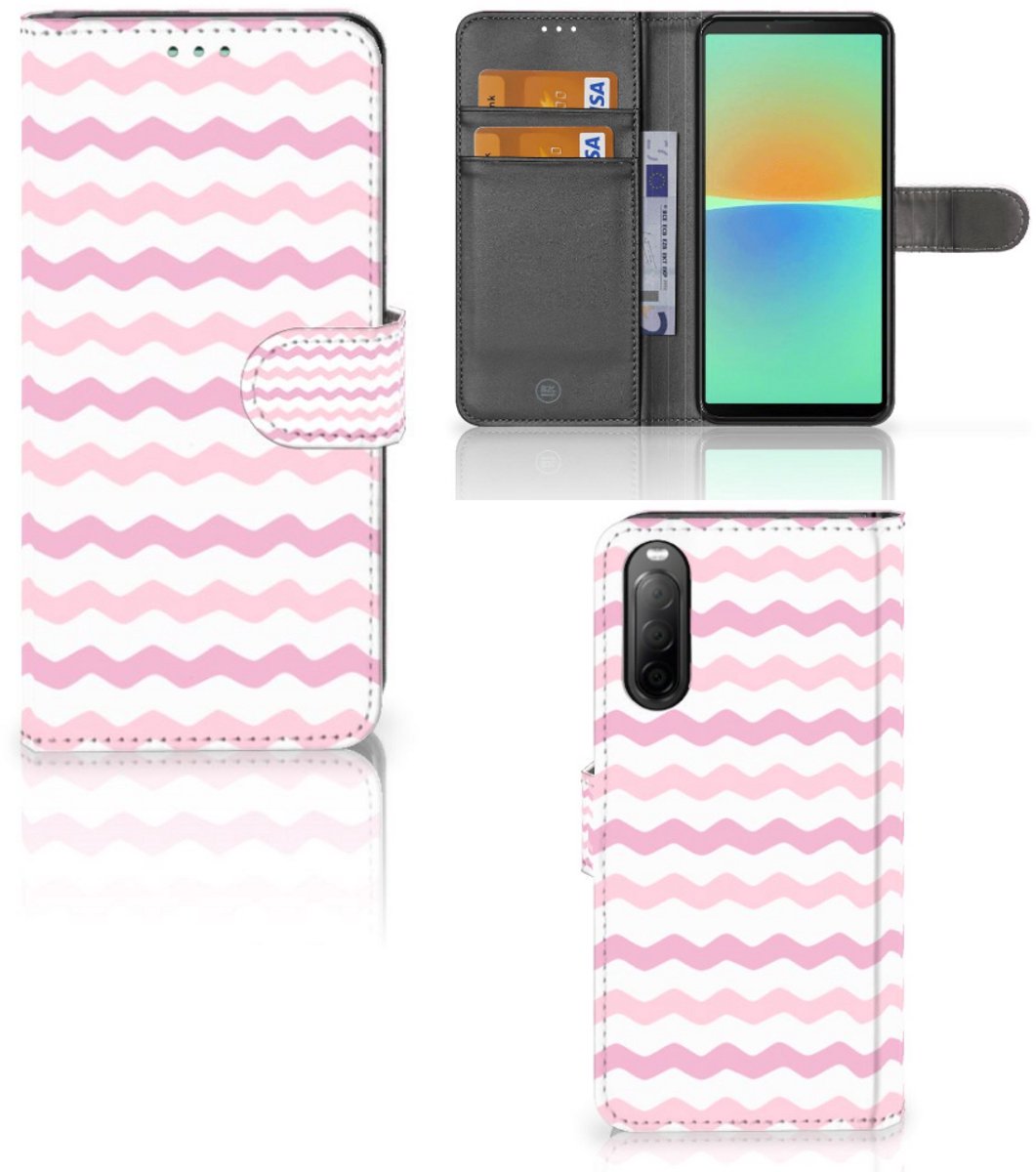 Sony Xperia 10 IV Telefoon Hoesje Waves Roze