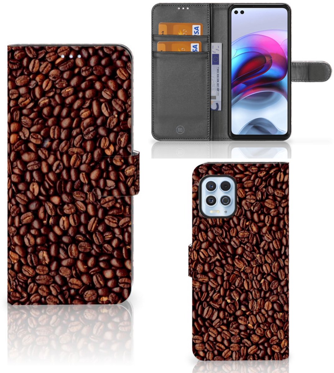 Motorola Moto G100 Book Cover Koffiebonen
