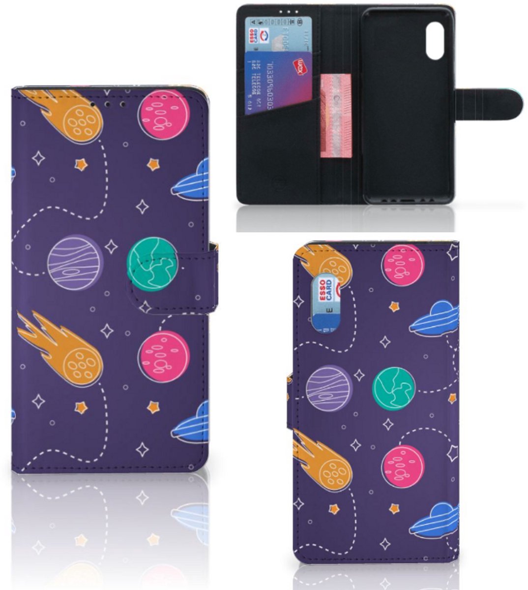 Samsung Xcover Pro Wallet Case met Pasjes Space