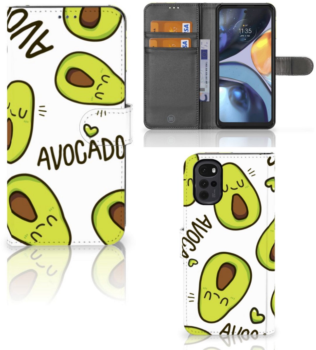 Motorola Moto G22 Leuk Hoesje Avocado Singing