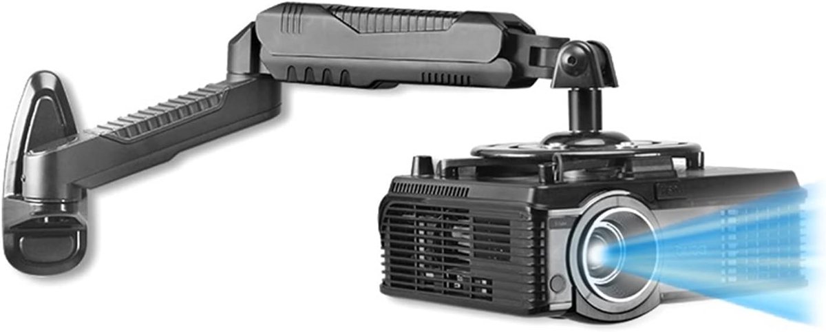 Projector Muurbeugel - Projectorsteun Ophanging - Thuisbioscoop Inrichten - Telescopisch Verstelbaar - Max 30.75cm Gatafstand - Zwart