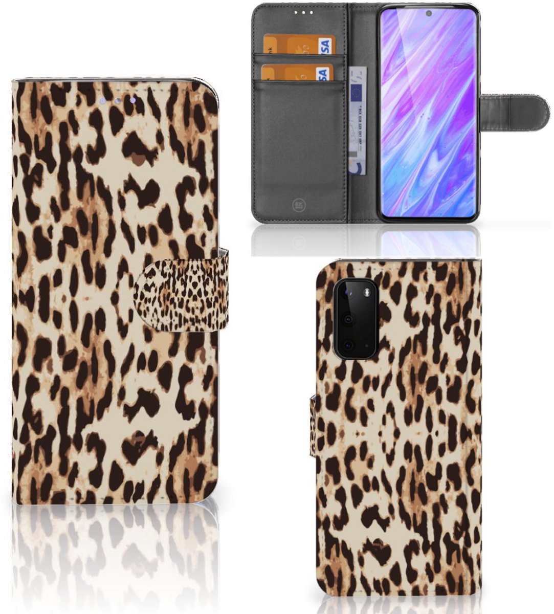 Samsung Galaxy S20 Telefoonhoesje met Pasjes Leopard