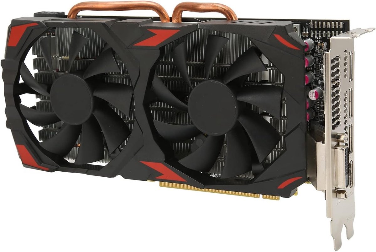 Krachtige 8GB GDDR5 Grafische Kaart voor Gaming en Thuisgebruik, Ondersteunt 8K, 256bit, 2 Koelventilatoren, 2048 Stream Processors, PCI Express 3.0