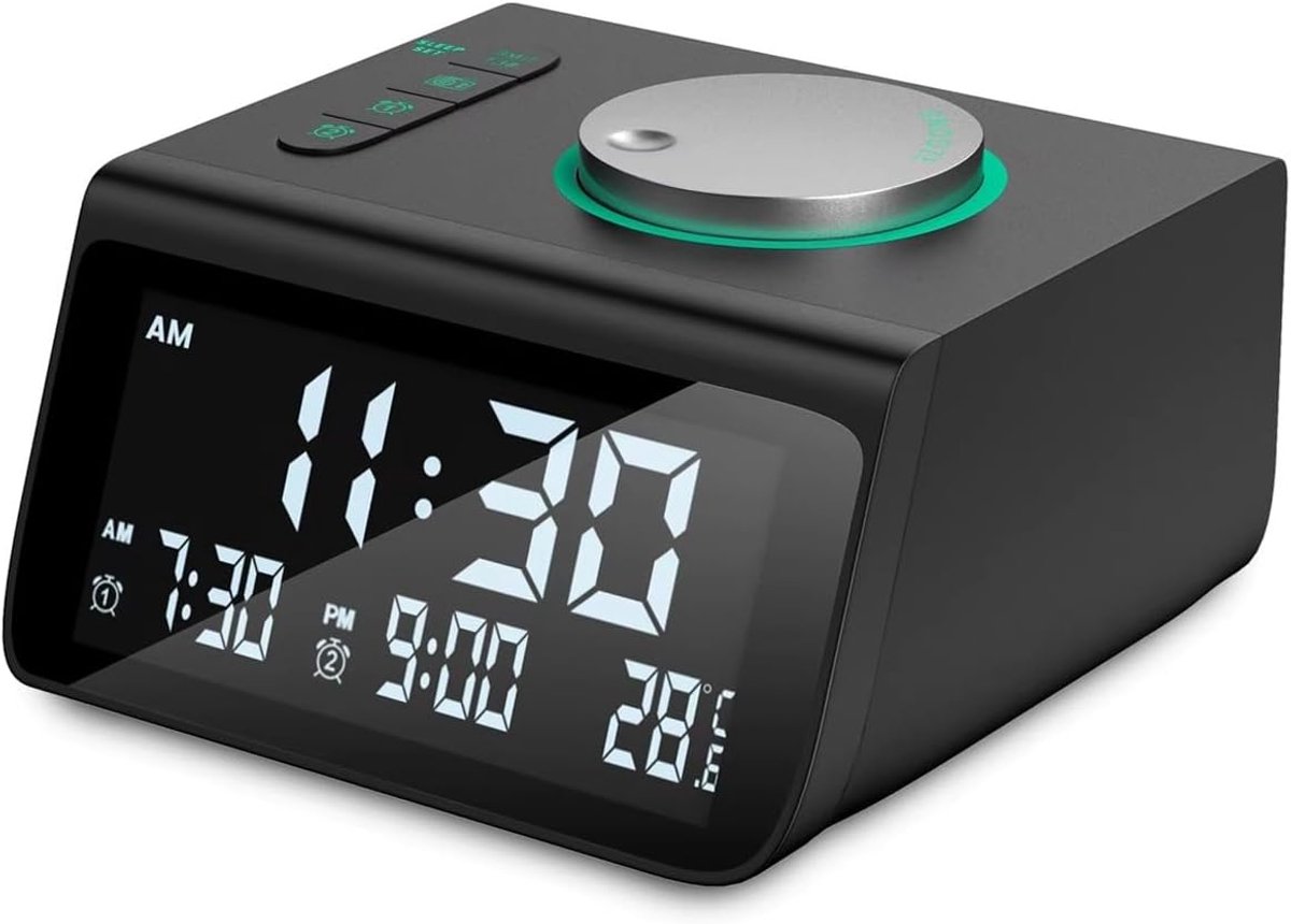 Digitale Wekker - FM Radio Klok - Ontwaken en Informeren - Dubbele USB Opladers