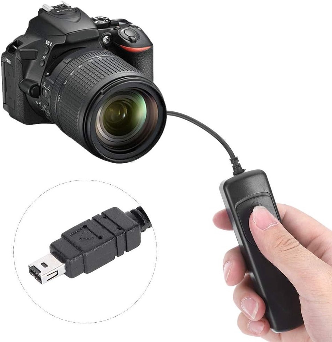 Professionele afstandsbediening voor Nikon camera's D7100, D5000, D5100 en meer - ideaal voor lange belichtingen en zelfportretten