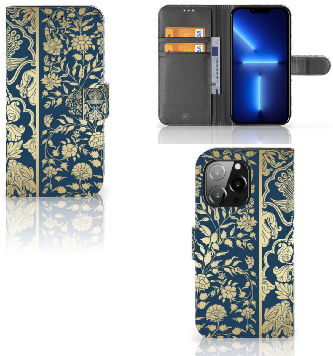 iPhone 13 Pro Hoesje Beige Flowers