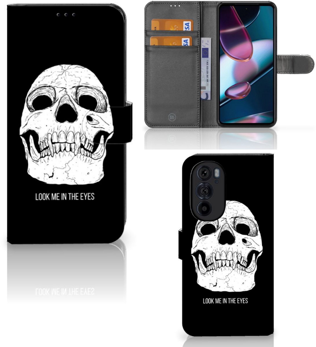 Telefoonhoesje met Naam Motorola Edge 30 Pro Skull Eyes