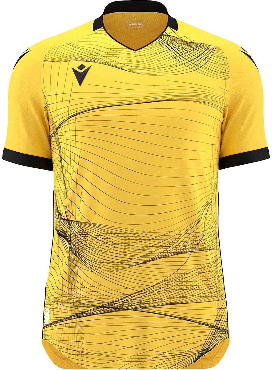 Macron Wyvern Eco Shirt Korte Mouw Heren - Geel / Zwart | Maat: L