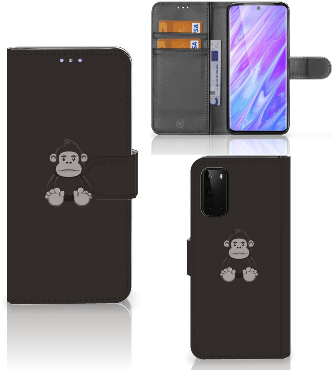 Book Case voor Samsung Galaxy S20 Leuk Hoesje Gorilla