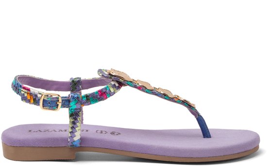 Lazamani - Lynn Dames Sandalen Leer Lilac - Maat 37