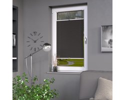 Deco-Raum Plisségordijnen op maat, donkergrijs raam plissé jaloezie, zonwering, inkijkbescherming, lichtdoorlatend rolgordijn voor ramen en deuren, B: 41 - 50 cm, H: 201-250 cm