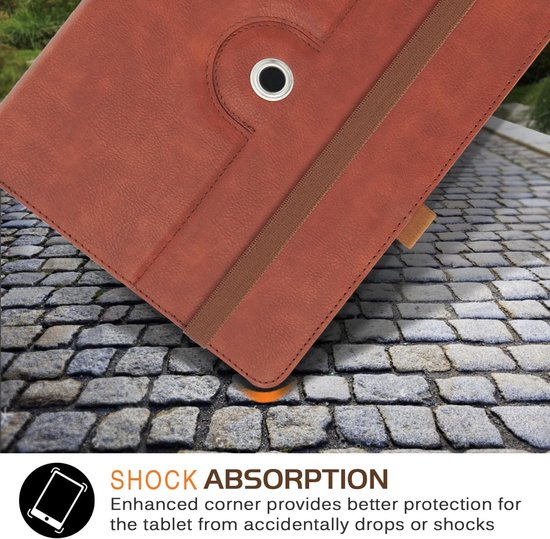 360° Rotatable Case Compatible with Boox Tablet Go 10.3 ePaper E Ink 10.3 inch Ebook Smart Cover with Hand Strap Card Slot and Auto Sleep/Wake - Brown — afbeelding 3