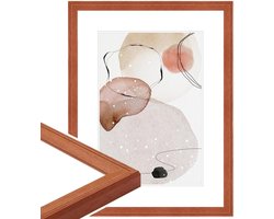 WANDStyle fotolijst kersenboom look 13x18 cm van hout in modern stijl met staander en ophanger, kozijn Made in Germany - H320