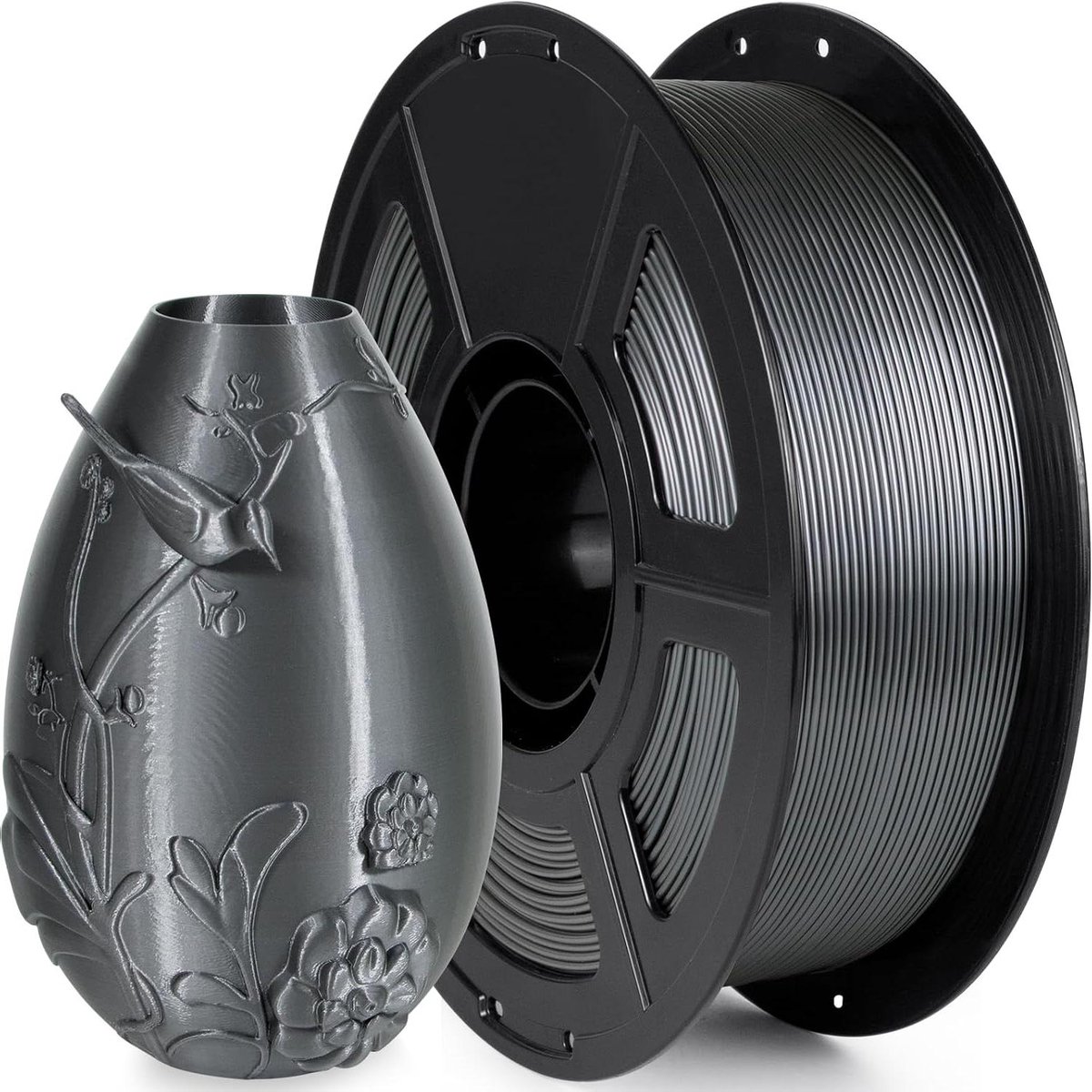 IEMAI PETG Filament 1.75 mm 1KG, Grijs PETG 3D-printerfilament, Compatibel met Bambu Lab, AMS, AMSLite, Maatnauwkeurigheid +/-0,02 mm