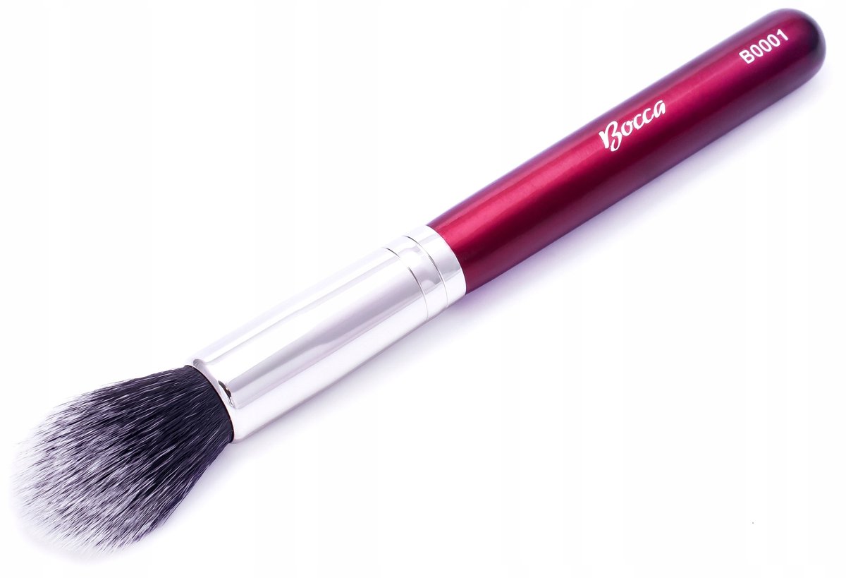 Bocca Beauty - Professionele Blush en Bronzer Pędzel - Synthetisch Haar - Houten Handvat