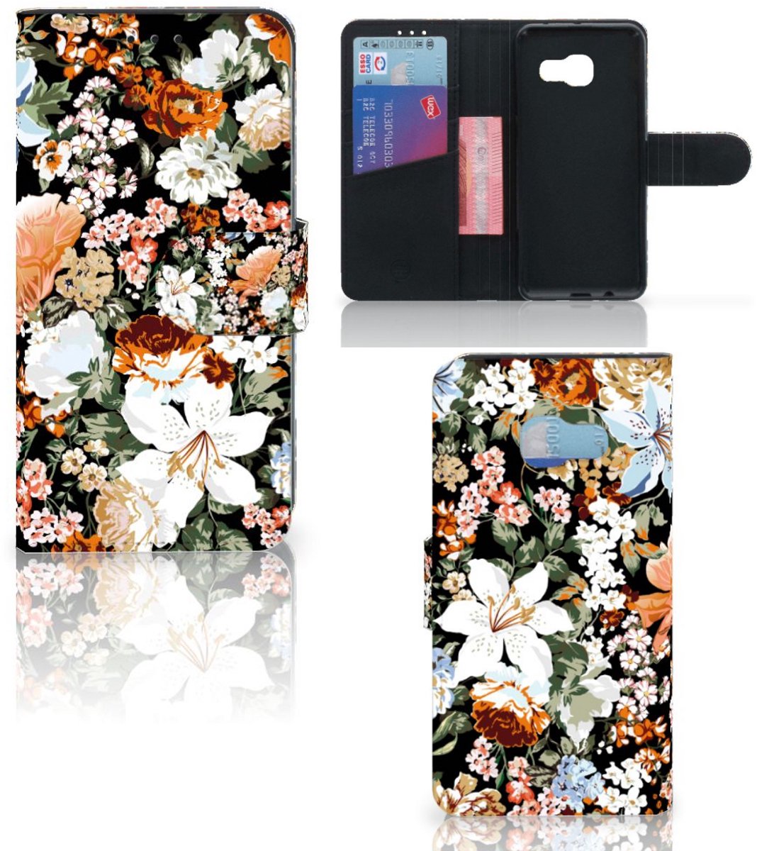Hoesje voor Samsung Galaxy A3 2017 Dark Flowers
