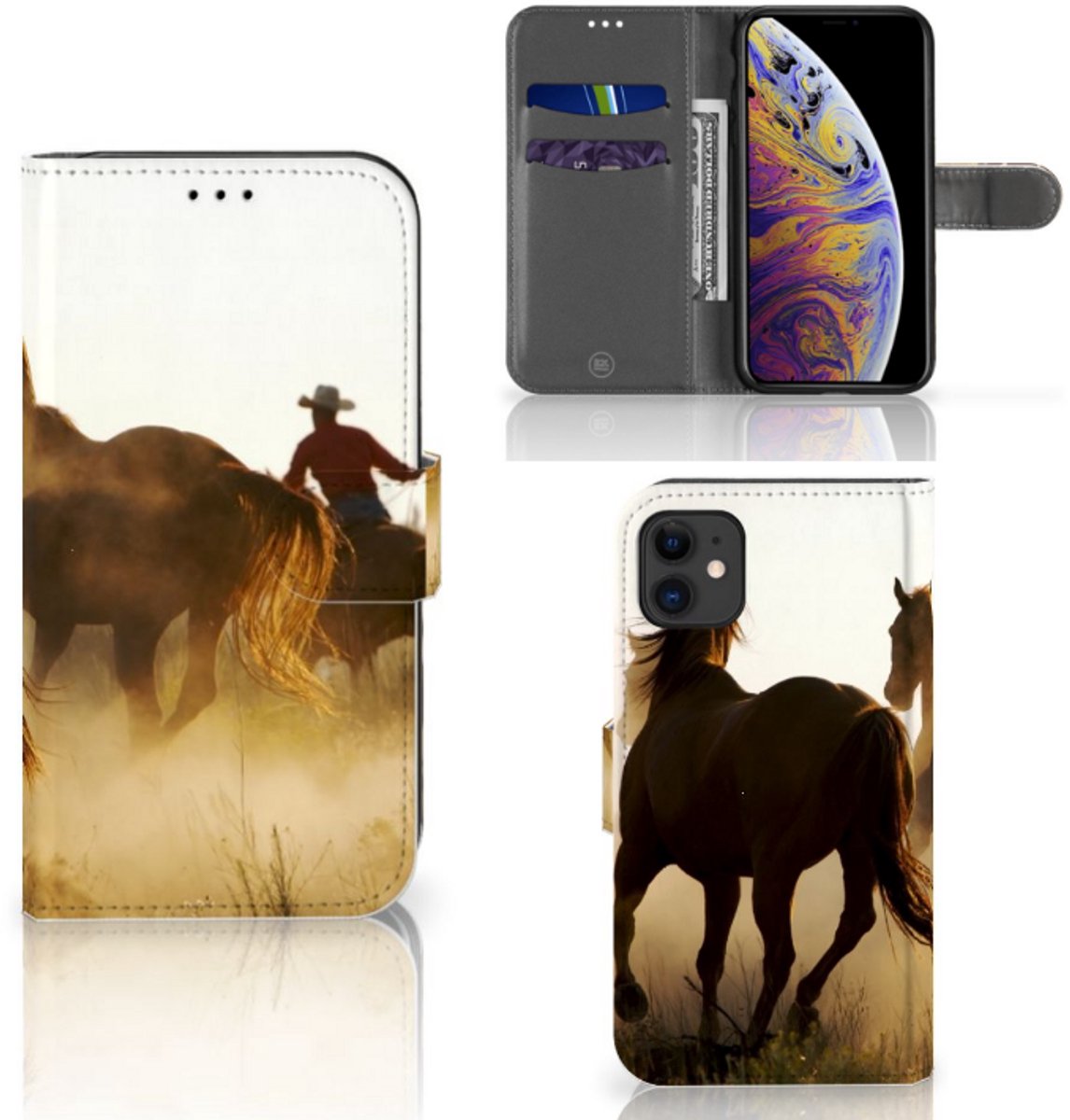 Apple iPhone 11 Telefoonhoesje met Pasjes Design Cowboy