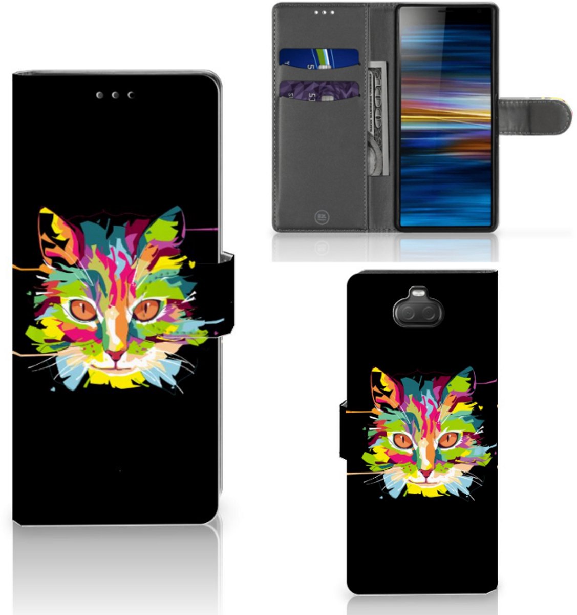 Sony Xperia 10 Leuk Hoesje Cat Color