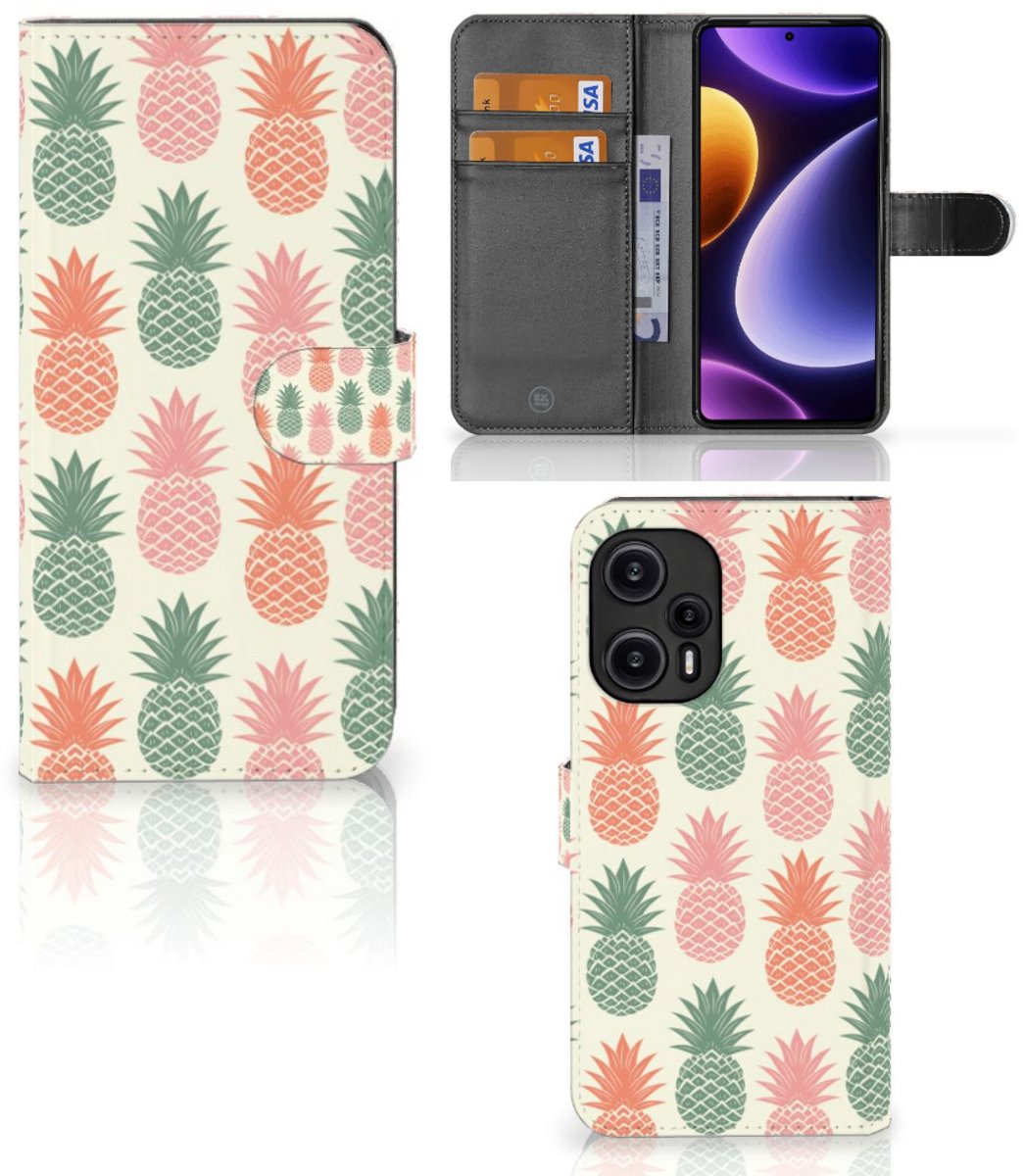Xiaomi Poco F5 Book Cover Ananas