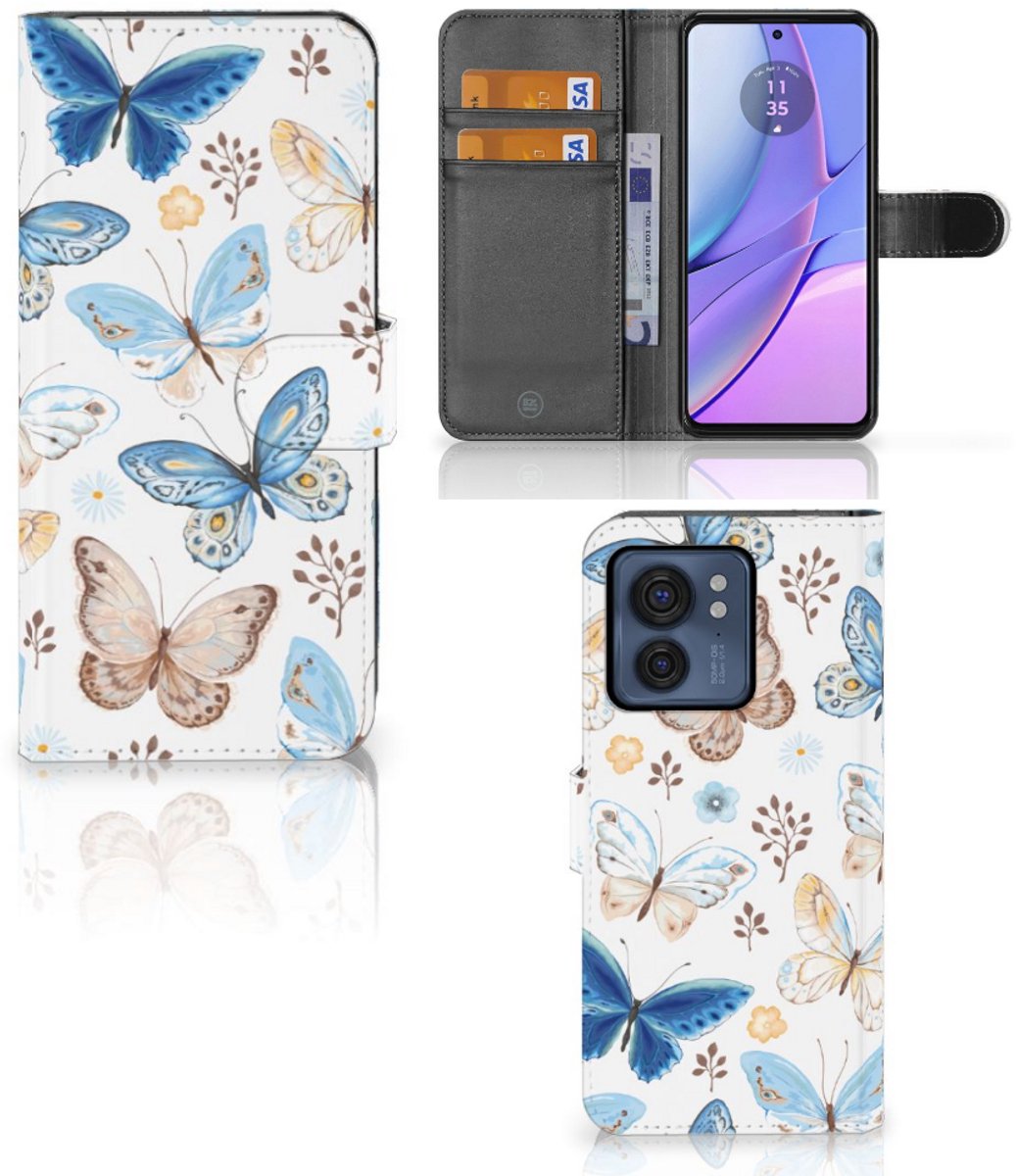 Telefoonhoesje met Pasjes voor Motorola Edge 40 Vlinder
