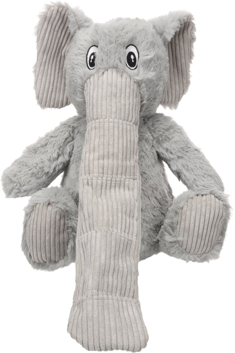 Flamingo Hondenknuffel Hida zittende olifant grijs 25x18x34CM