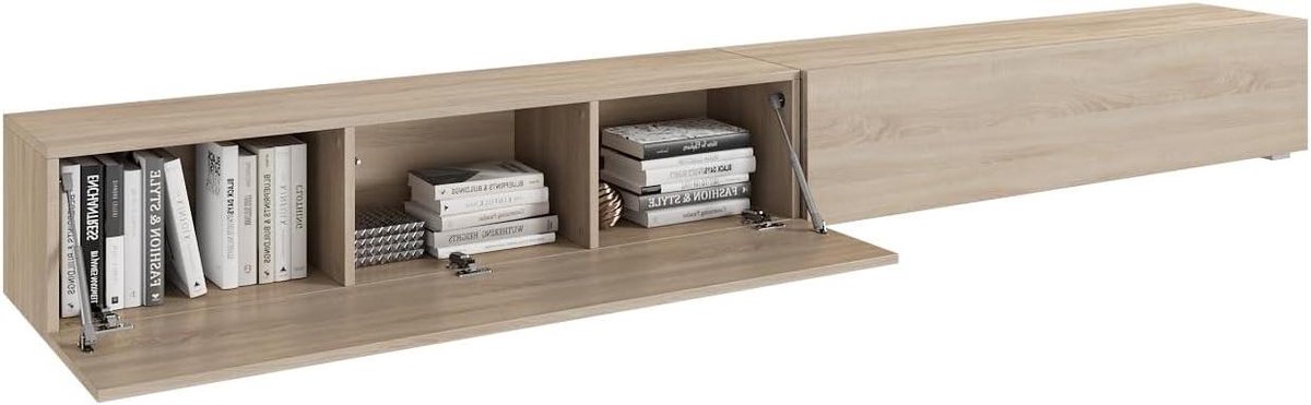PLATAN ROOM TV-meubel tv-lowboard 105-140-160-210-280 Board Sonoma eiken mat, tv-onderdeel