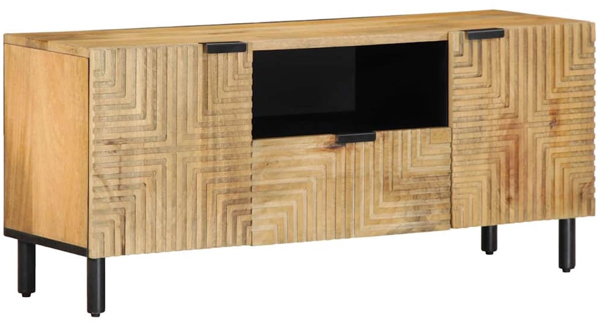 vidaXL - Tv-meubel - 105x33x46 - cm - massief - mangohout - bruin
